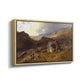 Lledr Valley in Wales, 1864 - Floater Framed Canvas Print