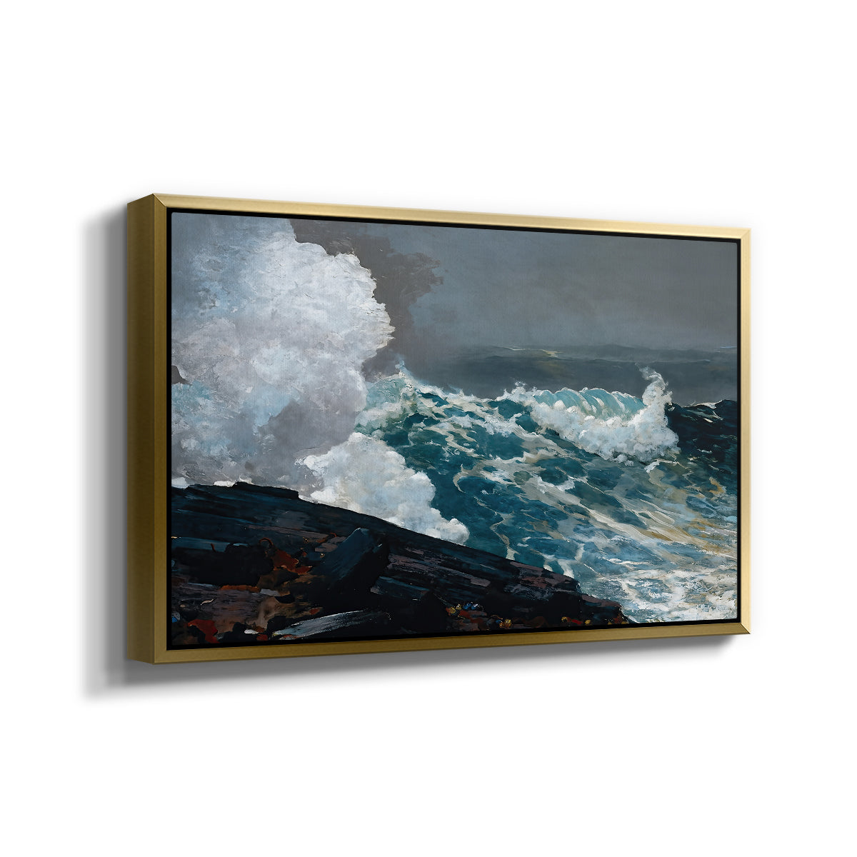 Northeaster, 1895 - Floater Framed Canvas Print
