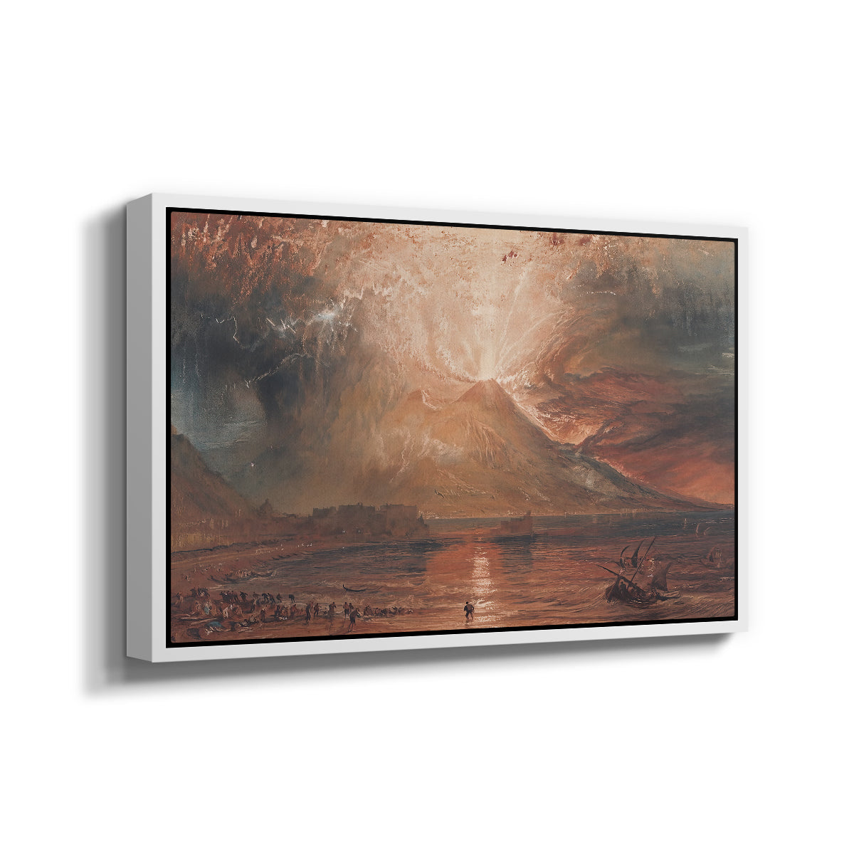 Vesuvius in Eruption, c. 1817 - Floater Framed Canvas Print