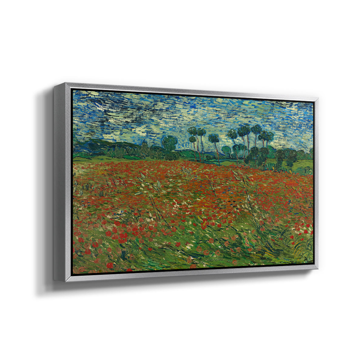 Field with Poppies, 1889 - Floater Framed Canvas Print