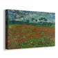 Canvas art print featuring a countryside scene with scattered flowers across grass, displayed at an angle