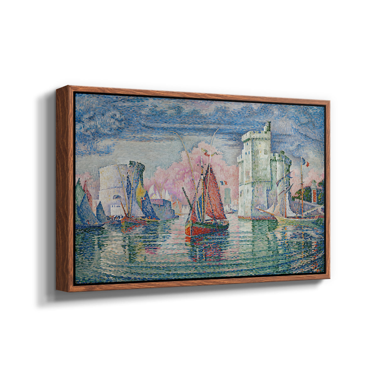 Entrance to the Port of La Rochelle, 1921 - Floater Framed Canvas Print