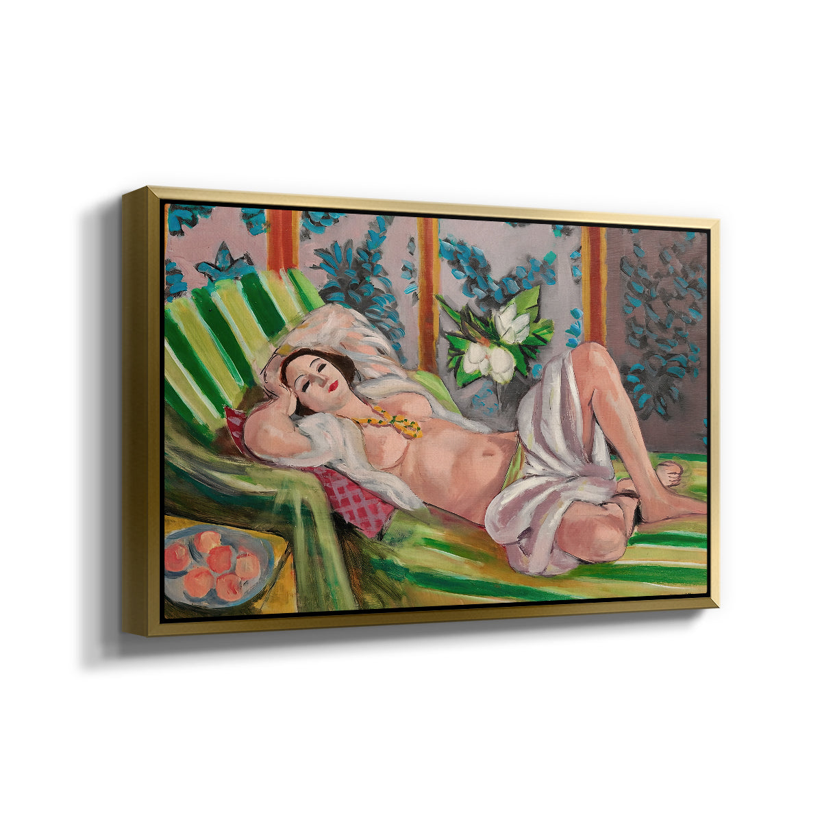 Odalisque Couchée Aux Magnolias, c. 1923 - Floater Framed Canvas Print