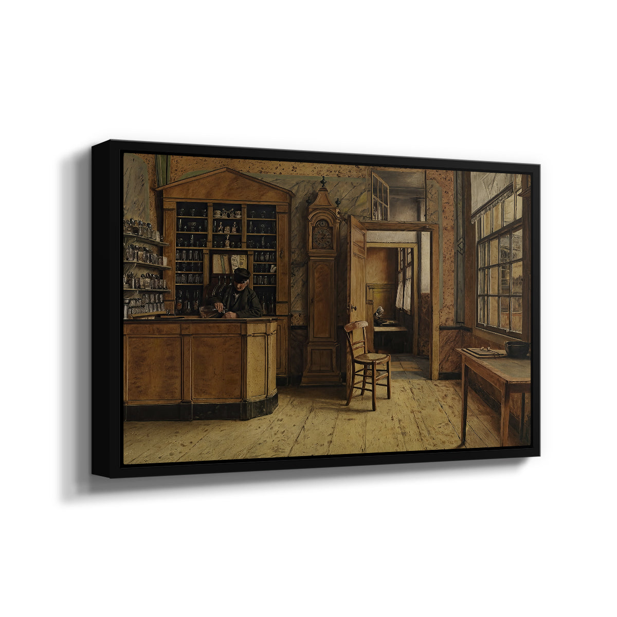 The Old Inn 'Het Loodshuis' in Antwerp, 1877 - Floater Framed Canvas Print
