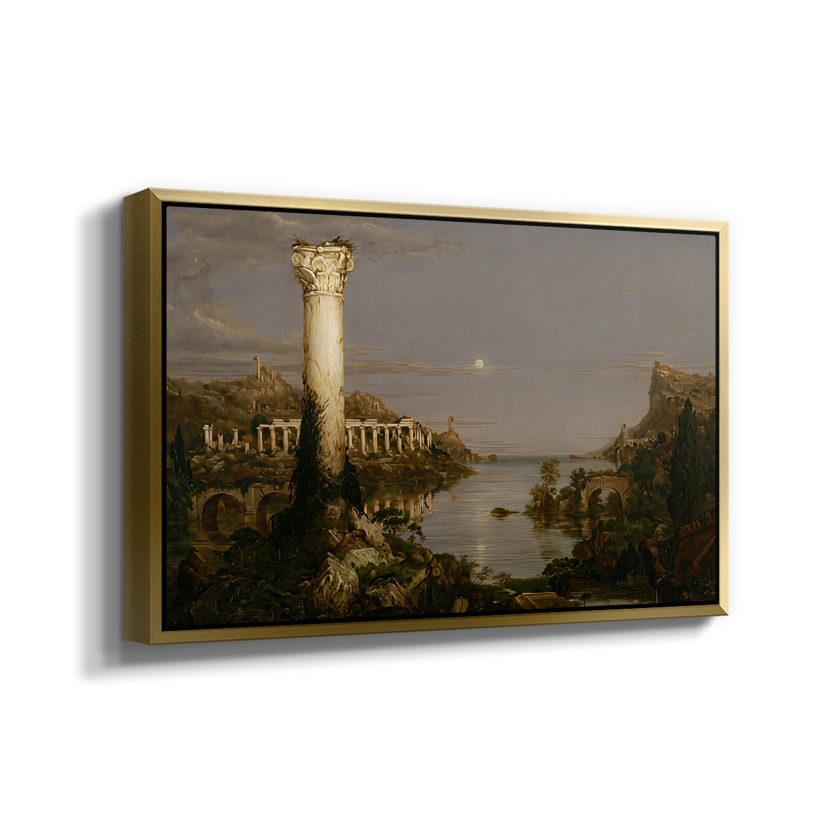 The Course of Empire: Desolation, 1836 - Floater Framed Canvas Print