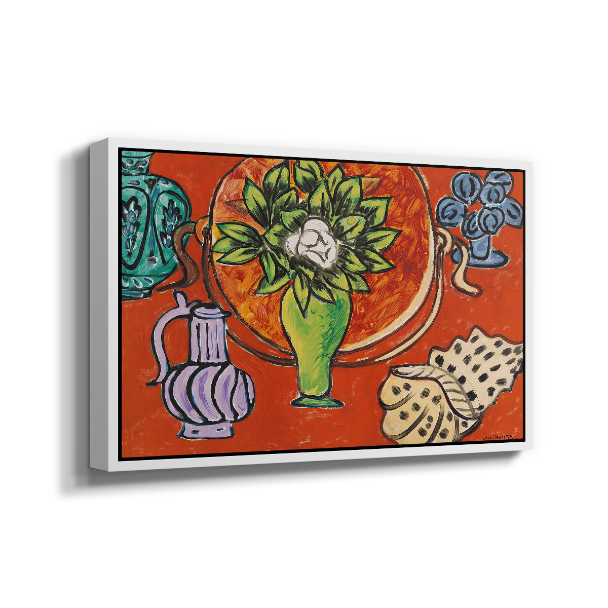 Still Life with a Magnolia (Nature morte au magnolia), 1941 - Floater Framed Canvas Print