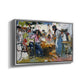 Net Menders in Valencia, 1909 - Floater Framed Canvas Print