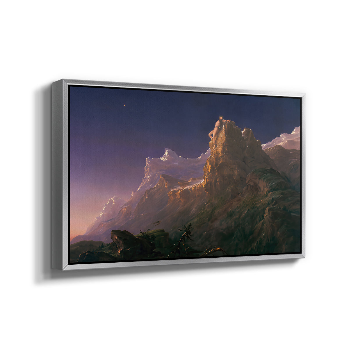 Prometheus Bound, 1847 - Floater Framed Canvas Print