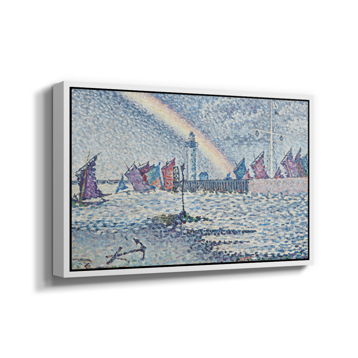 Entrance to the Port of Honfleur, 1899 - Floater Framed Canvas Print