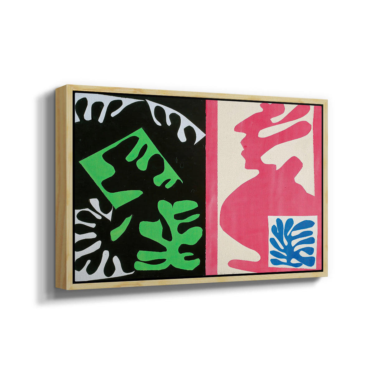 Composition, Black and Red, from Jazz, 1947 - Floater Framed Canvas Print