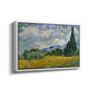 Wheat Field with Cypresses, 1889 - Floater Framed Canvas Print