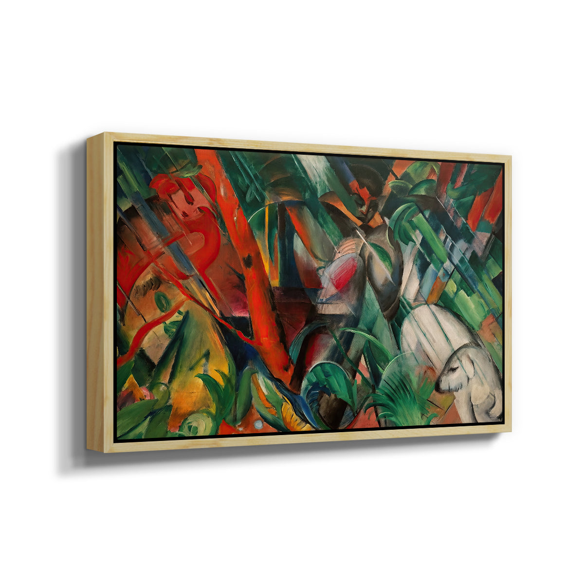 In the Rain, 1912 - Floater Framed Canvas Print