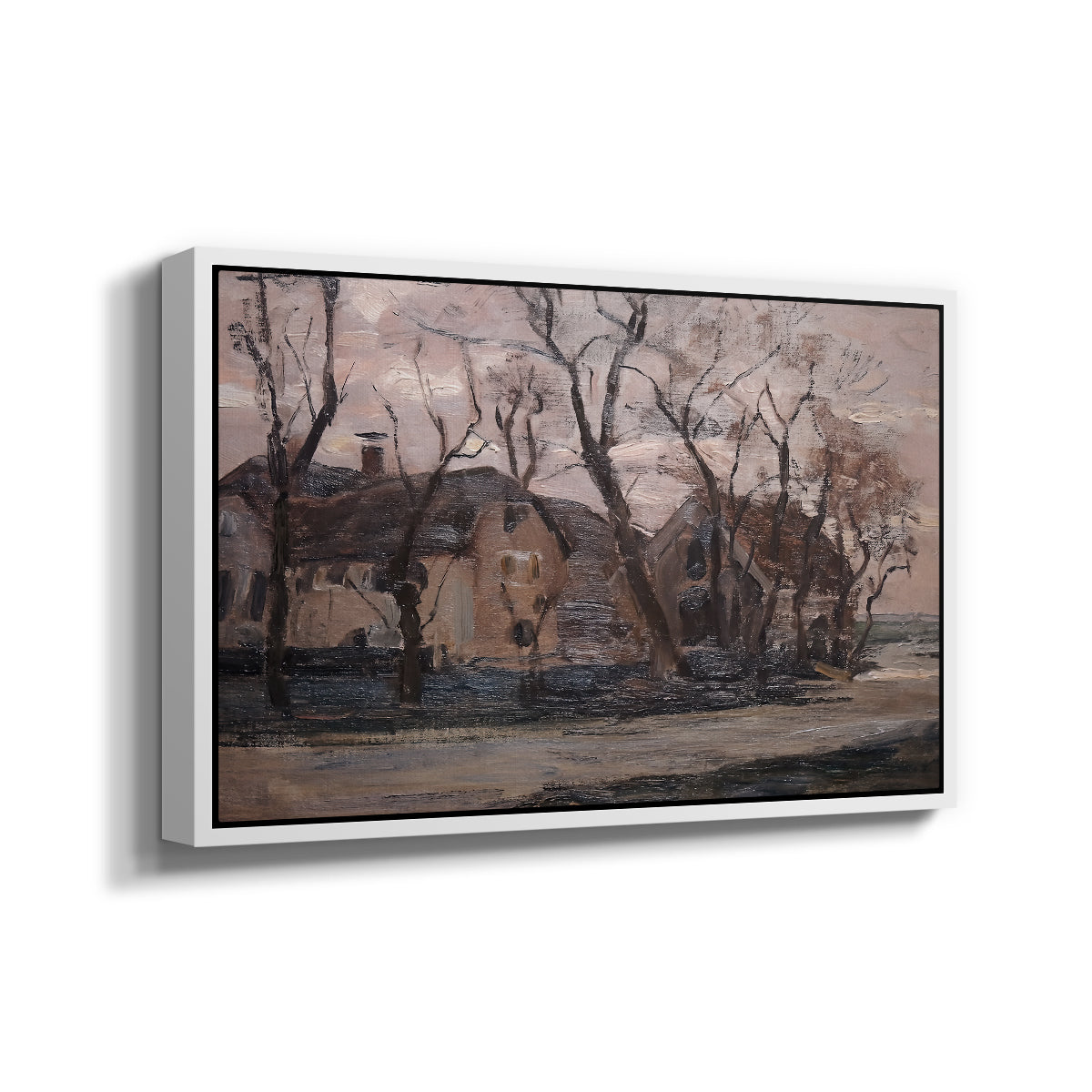 Farm near Duivendrecht in the Evening, c. 1905 - Floater Framed Canvas Print