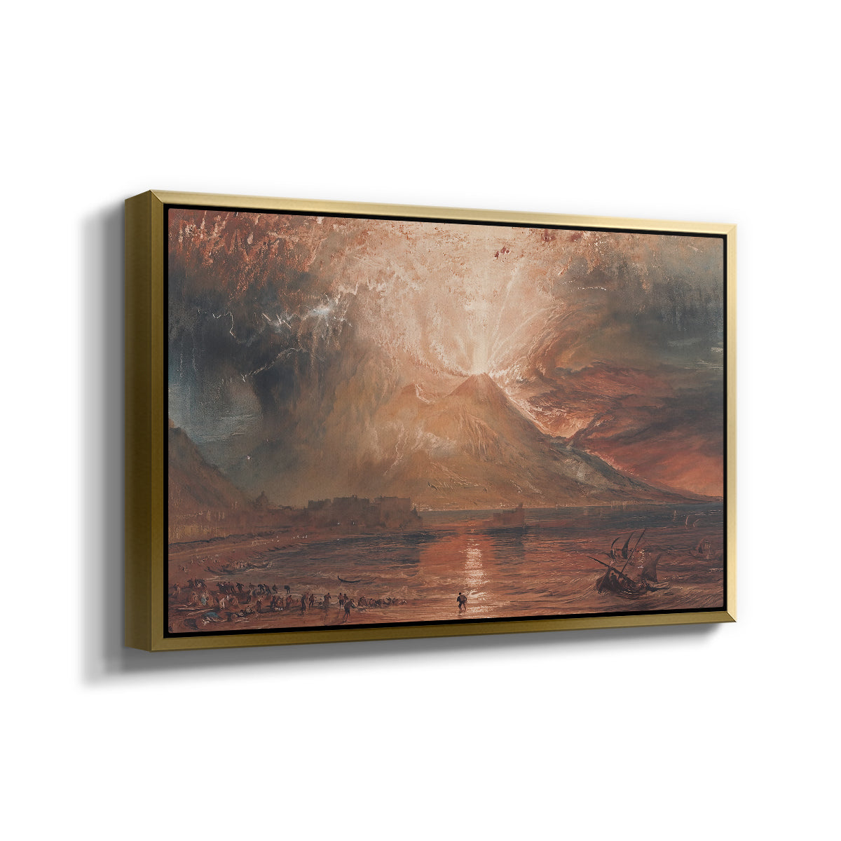 Vesuvius in Eruption, c. 1817 - Floater Framed Canvas Print