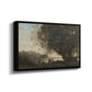 Dance Under the Trees at the Edge of the Lake, c. 1865-1870 - Floater Framed Canvas Print