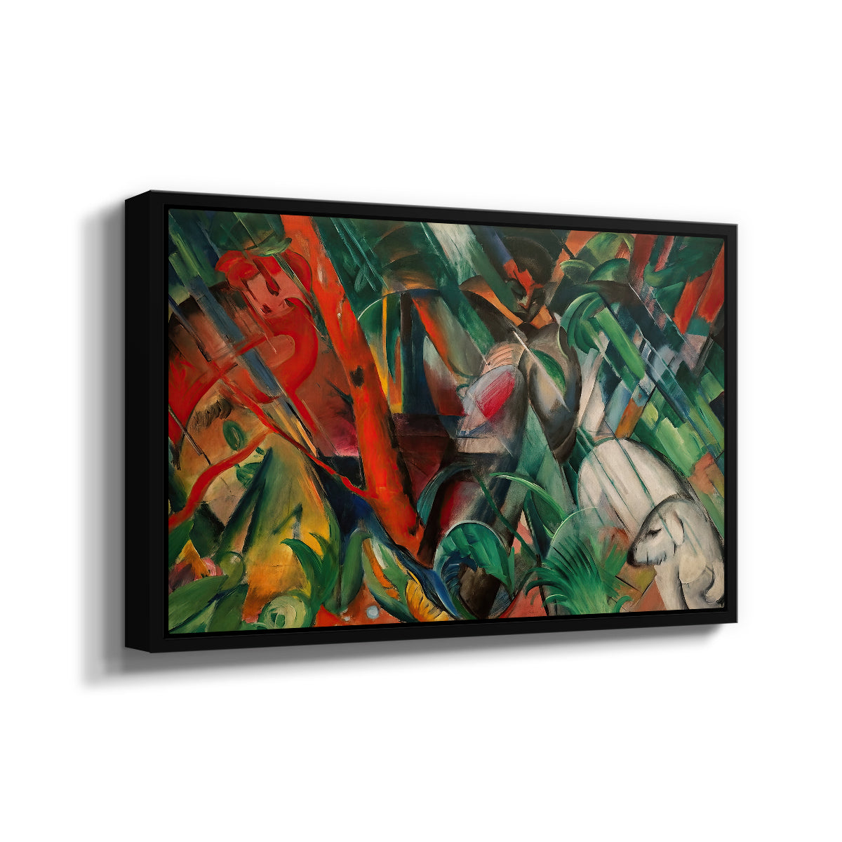 In the Rain, 1912 - Floater Framed Canvas Print