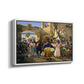 Romans Gathered for Merriment at an Osteria, 1839 - Floater Framed Canvas Print
