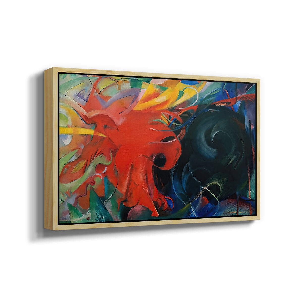 Fighting Forms, 1914 - Floater Framed Canvas Print