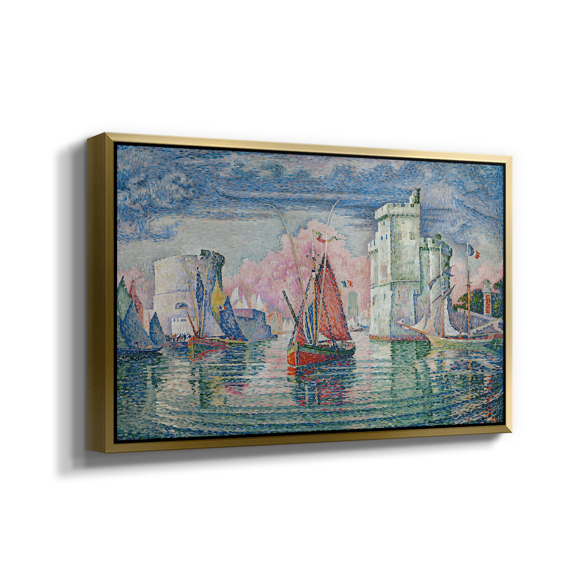 Entrance to the Port of La Rochelle, 1921 - Floater Framed Canvas Print
