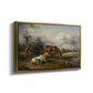 Two Horses on the Pasture, c. 1825 - Floater Framed Canvas Print