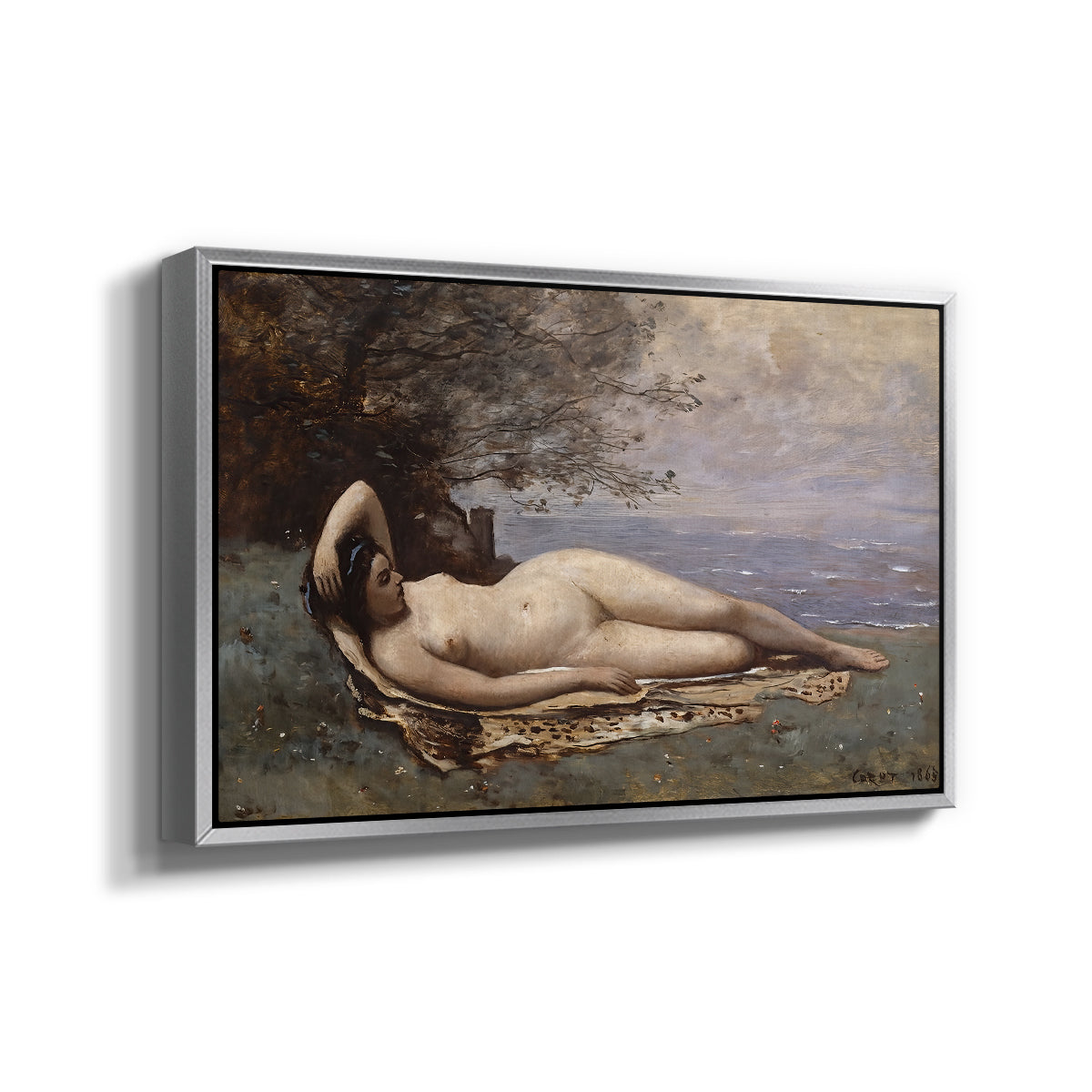 Bacchante by the Sea, 1865 - Floater Framed Canvas Print