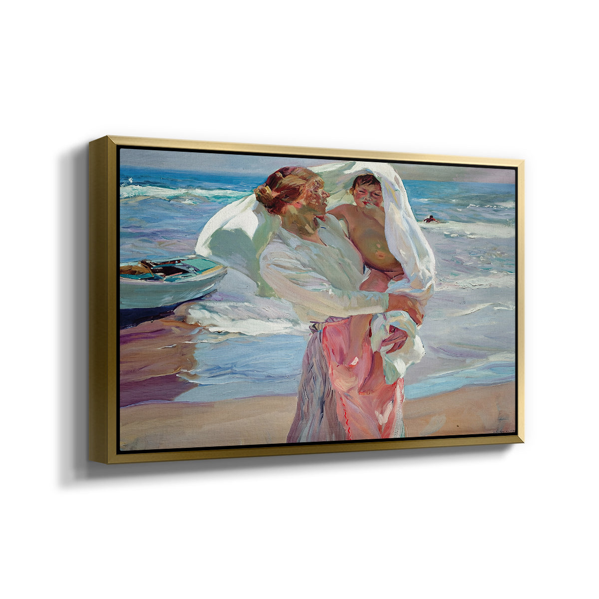 After Bathing, 1915 - Floater Framed Canvas Print