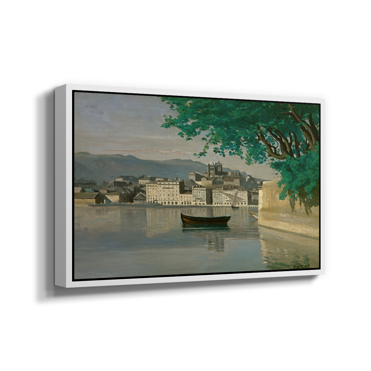 Geneva View of Part of the City, c. 1834-1835 - Floater Framed Canvas Print