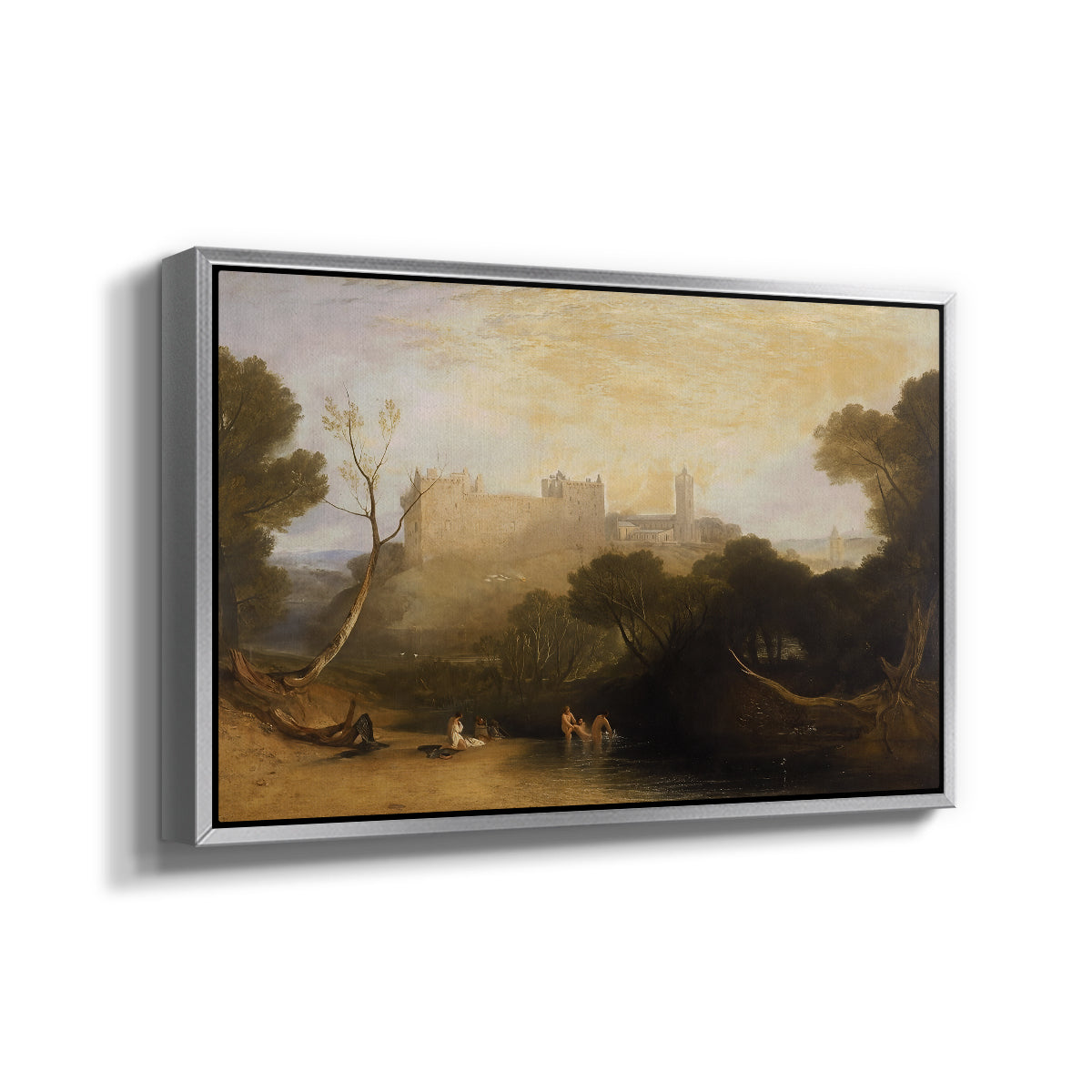 Linlithgow Palace, c. 1807 - Floater Framed Canvas Print