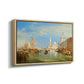 Venice: The Dogana and San Giorgio Maggiore, 1834 - Floater Framed Canvas Print