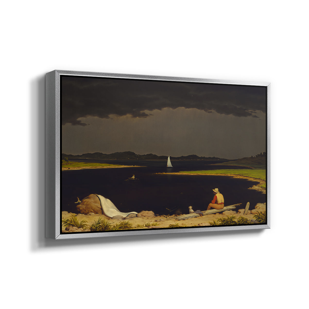 Approaching Thunder Storm, 1859 - Floater Framed Canvas Print