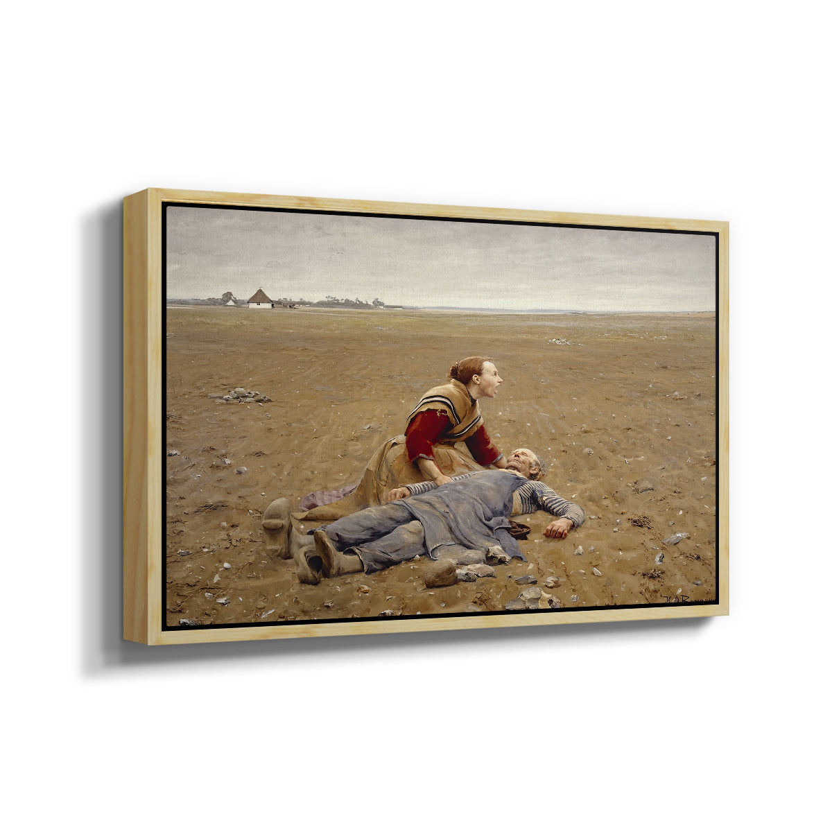 Worn Out (Udslidt), 1889 - Floater Framed Canvas Print