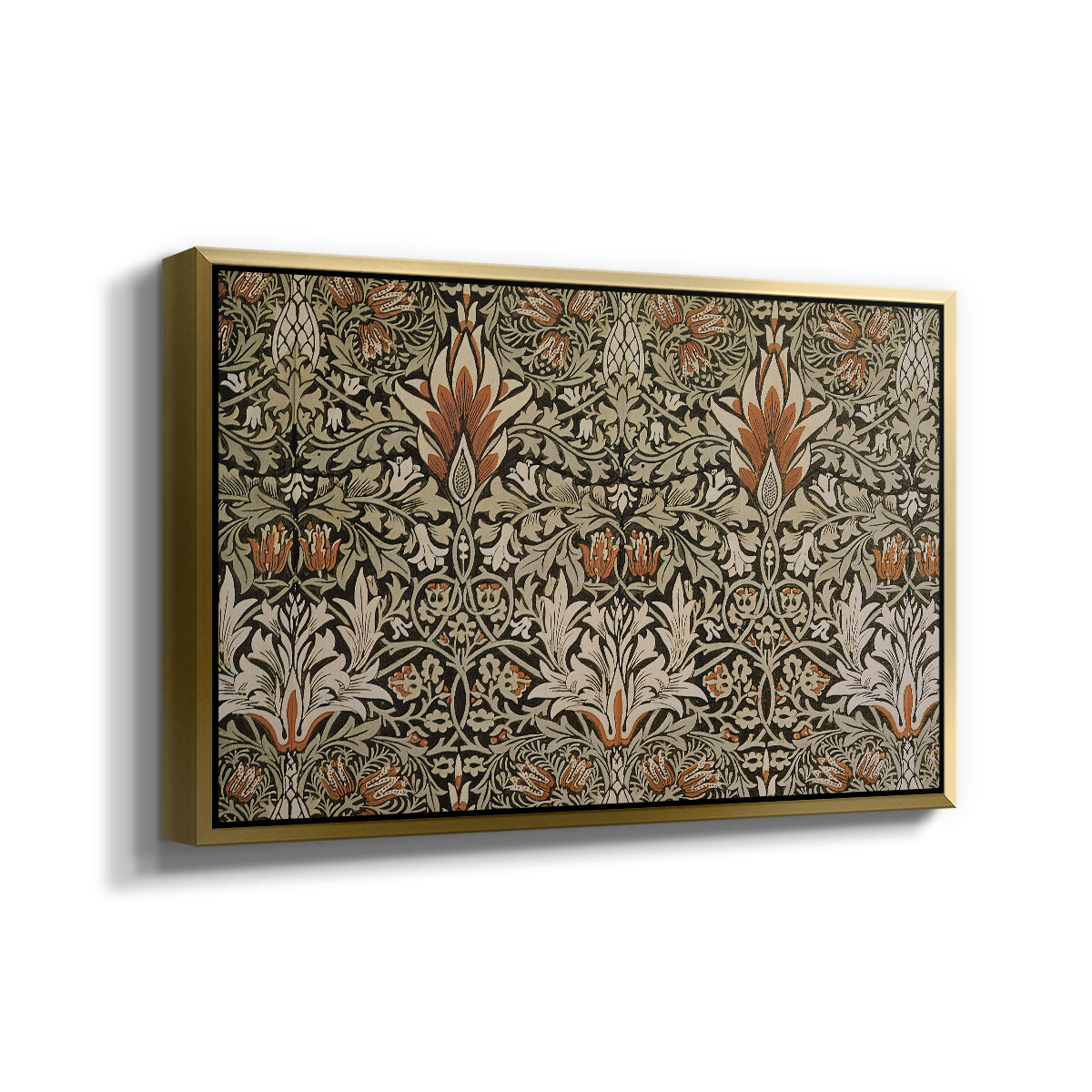Snakeshead - Charcoal/Spice, c. 1876 - Floater Framed Canvas Print