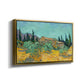 Wooden Sheds Among the Olive Trees and Cypresses, 1889 - Floater Framed Canvas Print