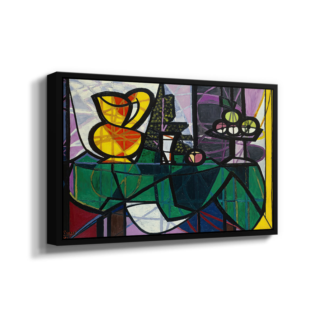 Pitcher and Bowl of Fruit, 1931 - Floater Framed Canvas Print