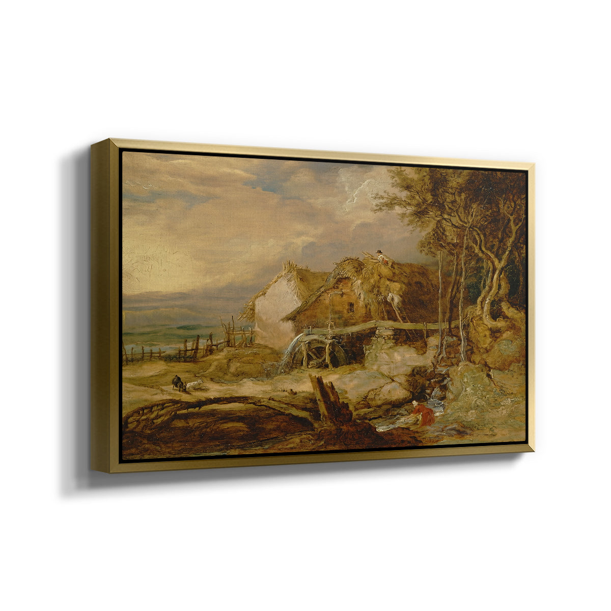 An Overshot Mill, c. 1802-1807 - Floater Framed Canvas Print
