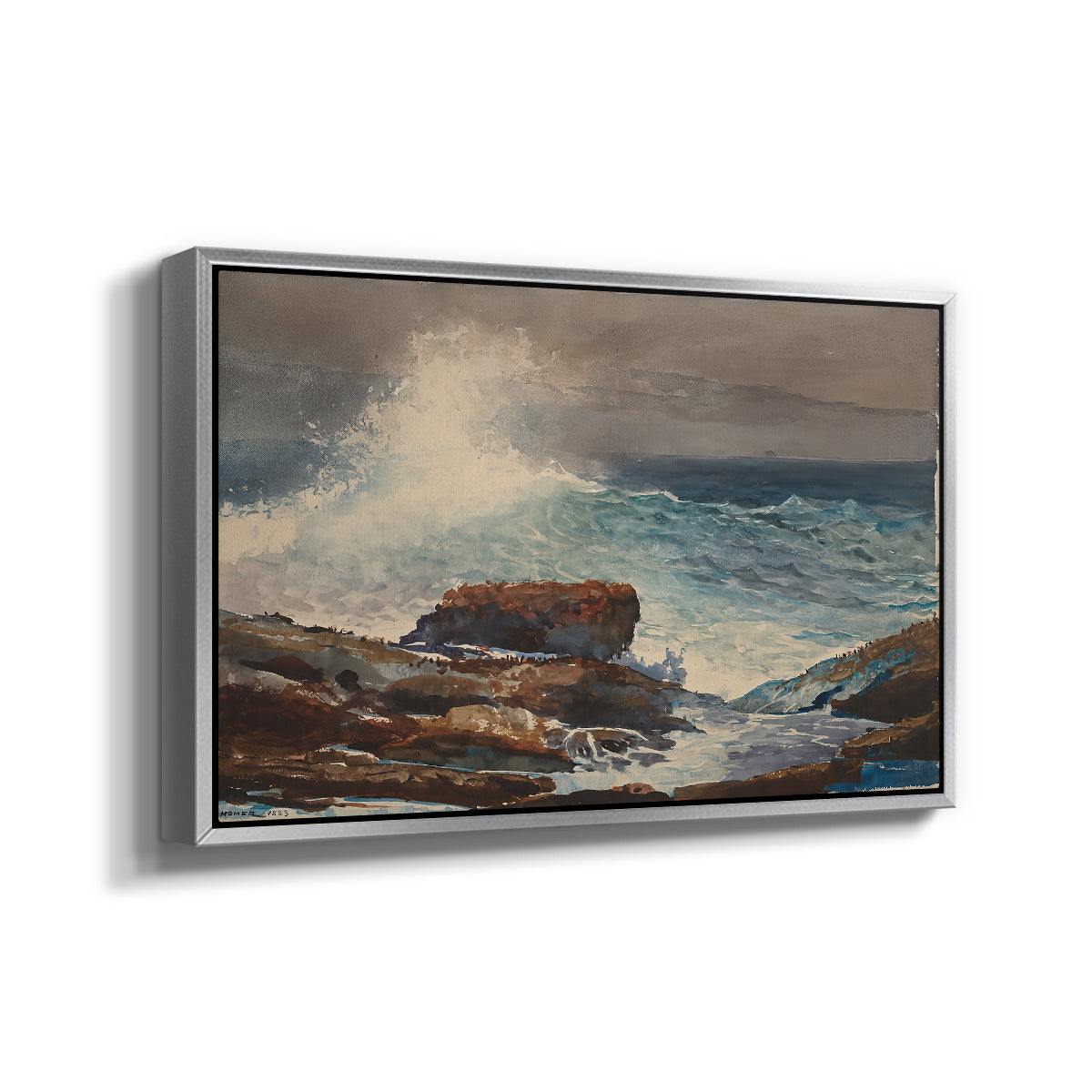 Incoming Tide, Scarboro, Maine, 1883 - Floater Framed Canvas Print