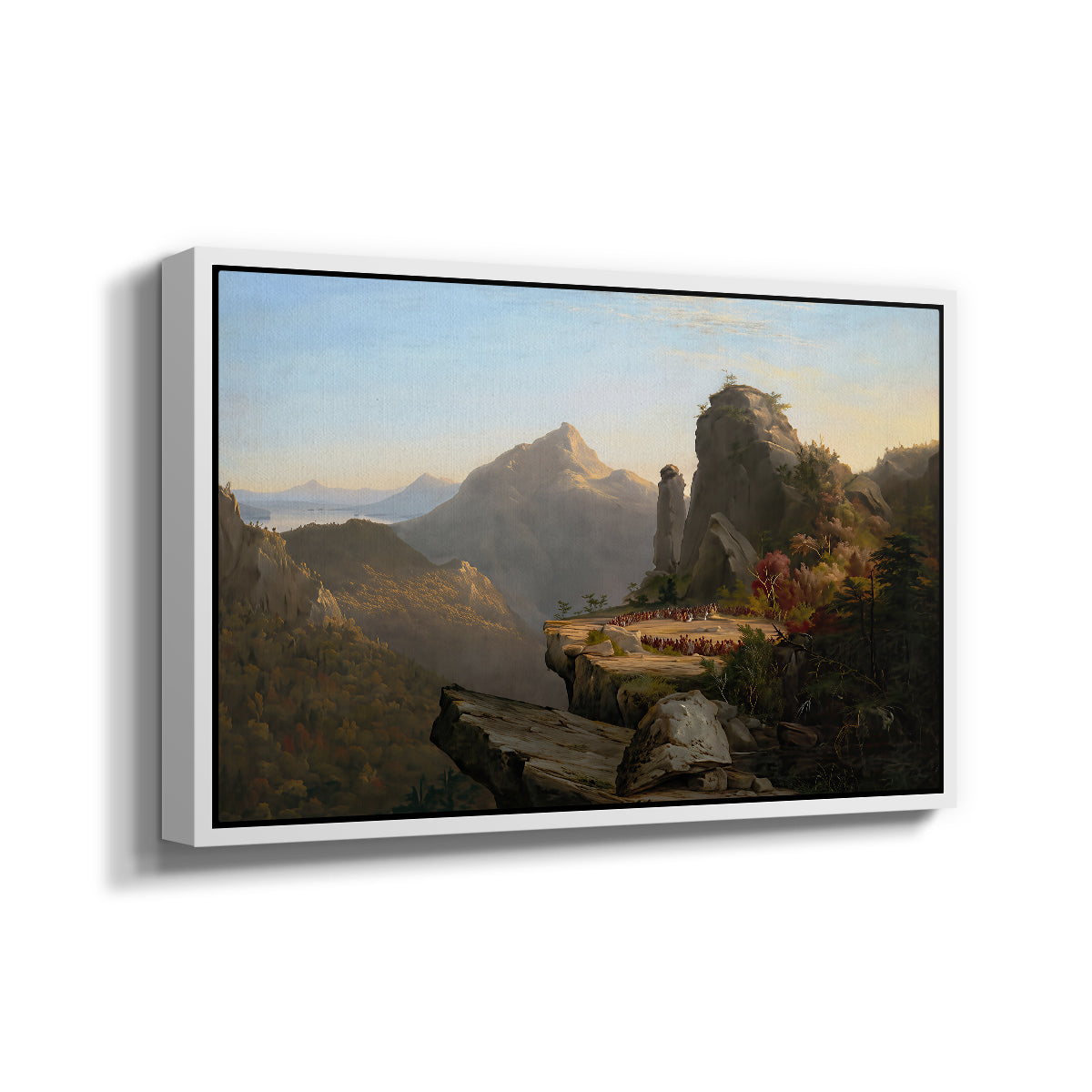 Scene from “The Last of the Mohicans”, 1827 - Floater Framed Canvas Print
