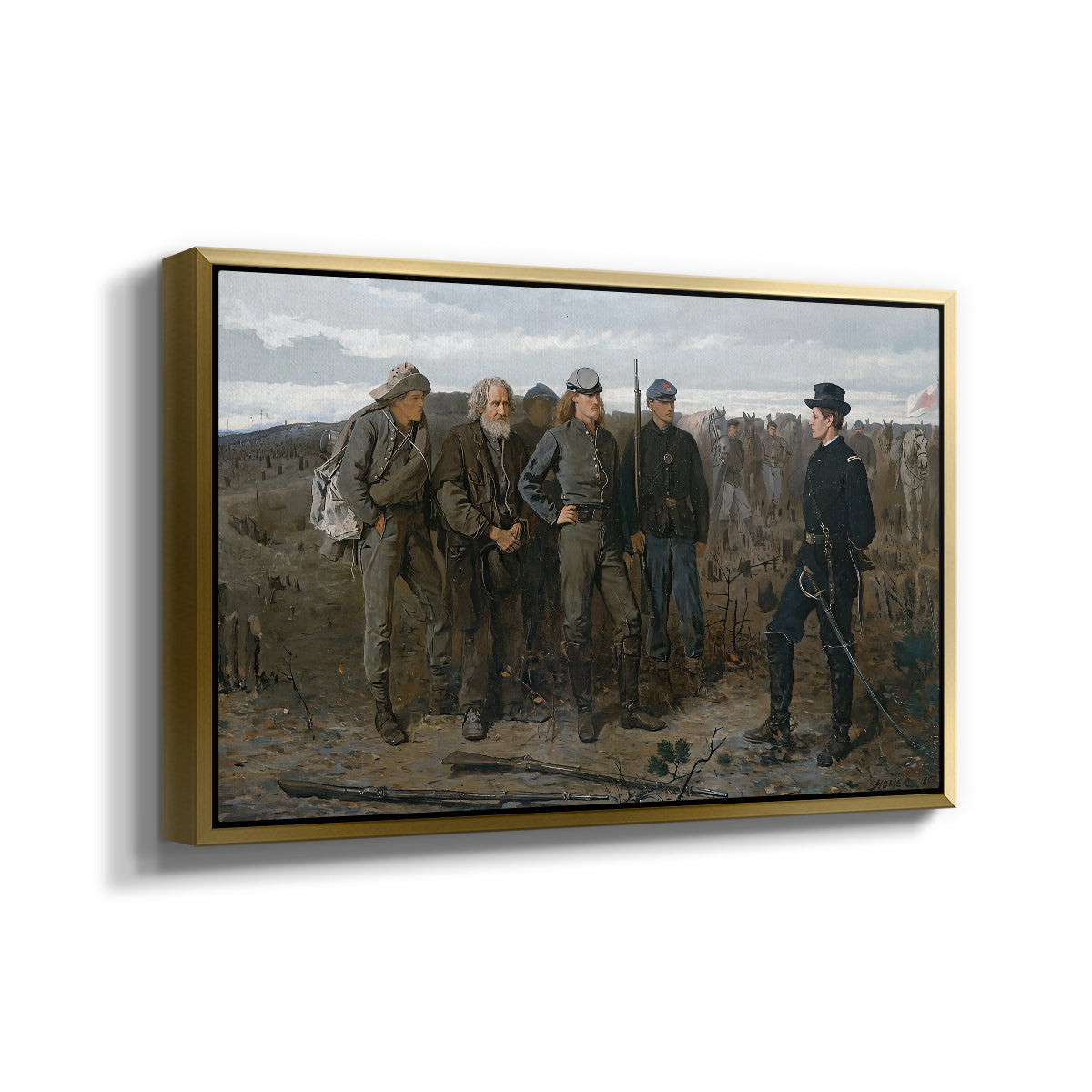 Prisoners from the Front, 1866 - Floater Framed Canvas Print