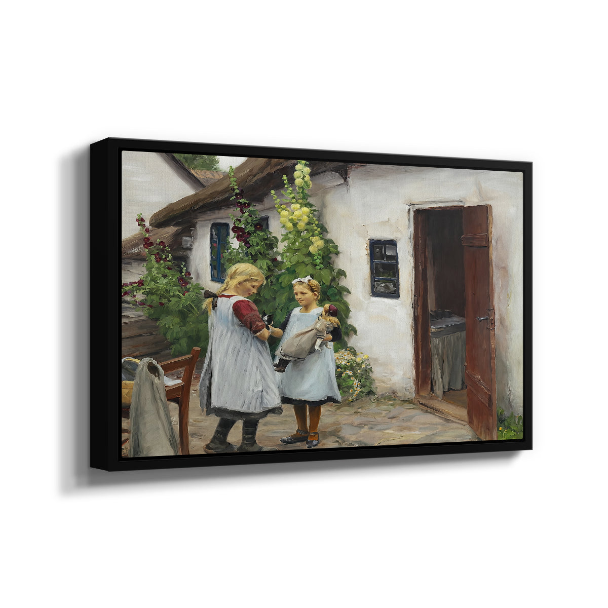 Have You Seen My Kitten?, 1914 - Floater Framed Canvas Print