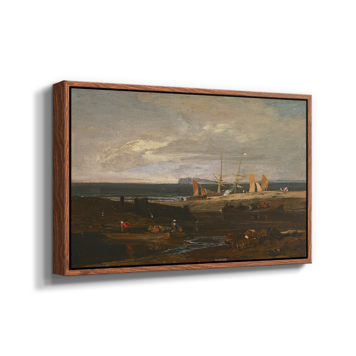 A Scene on the English Coast, c. 1798 - Floater Framed Canvas Print