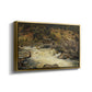 Waterfall in Hallingdal, 1848 - Floater Framed Canvas Print