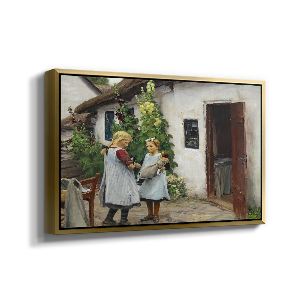 Have You Seen My Kitten?, 1914 - Floater Framed Canvas Print