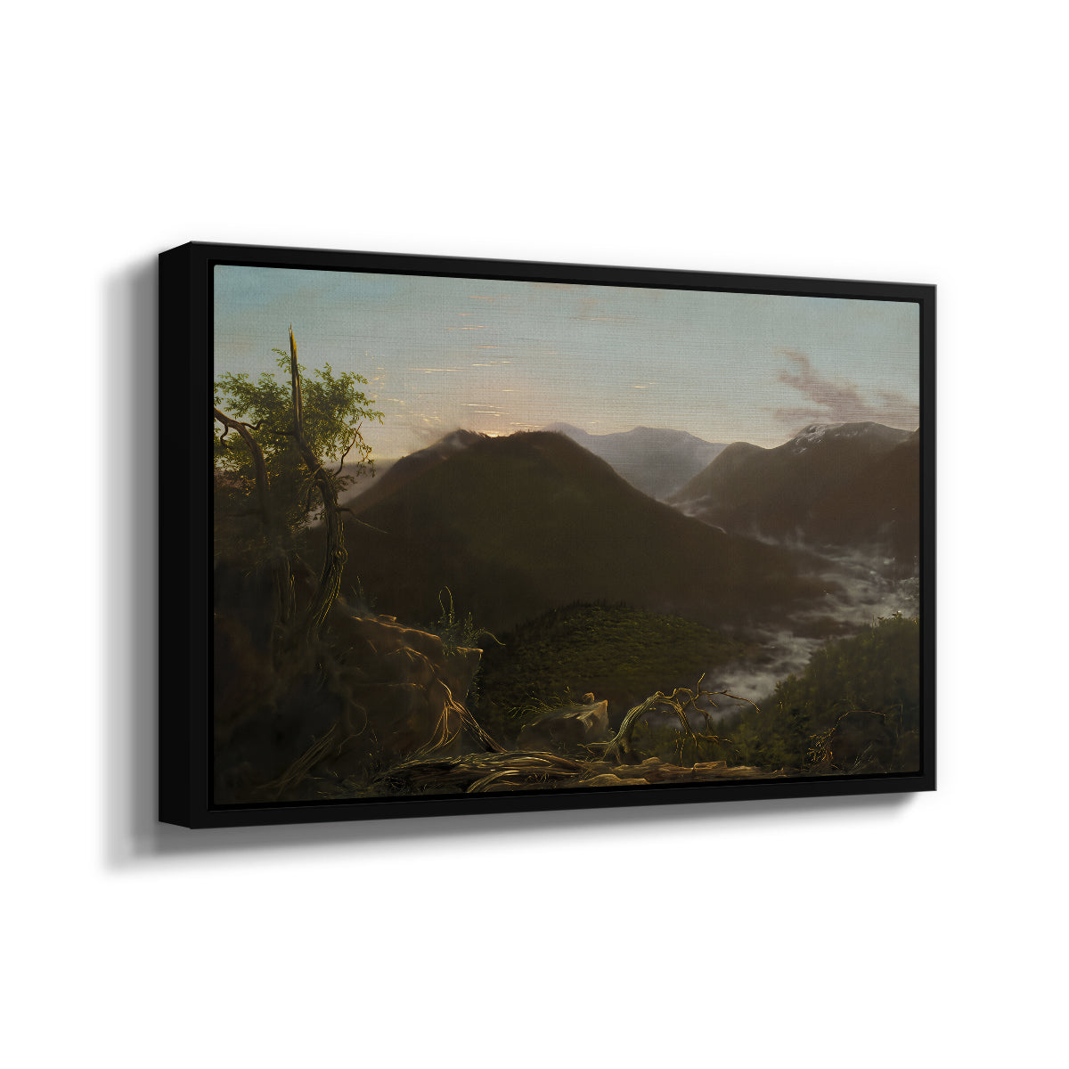 Sunrise in the Catskill Mountains, 1826 - Floater Framed Canvas Print