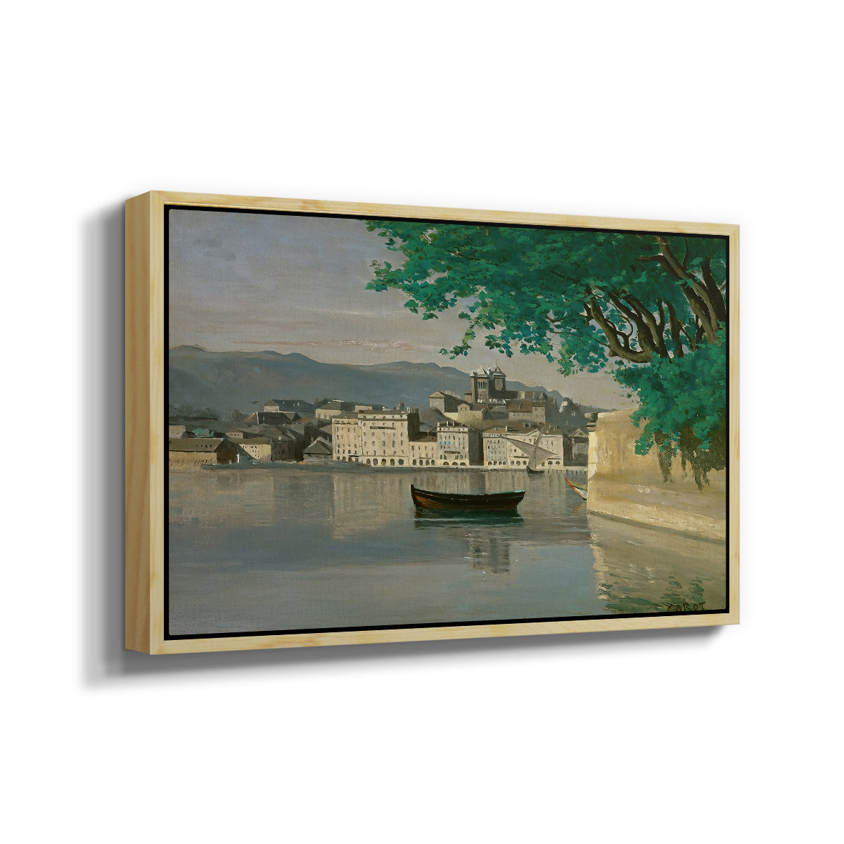 Geneva View of Part of the City, c. 1834-1835 - Floater Framed Canvas Print
