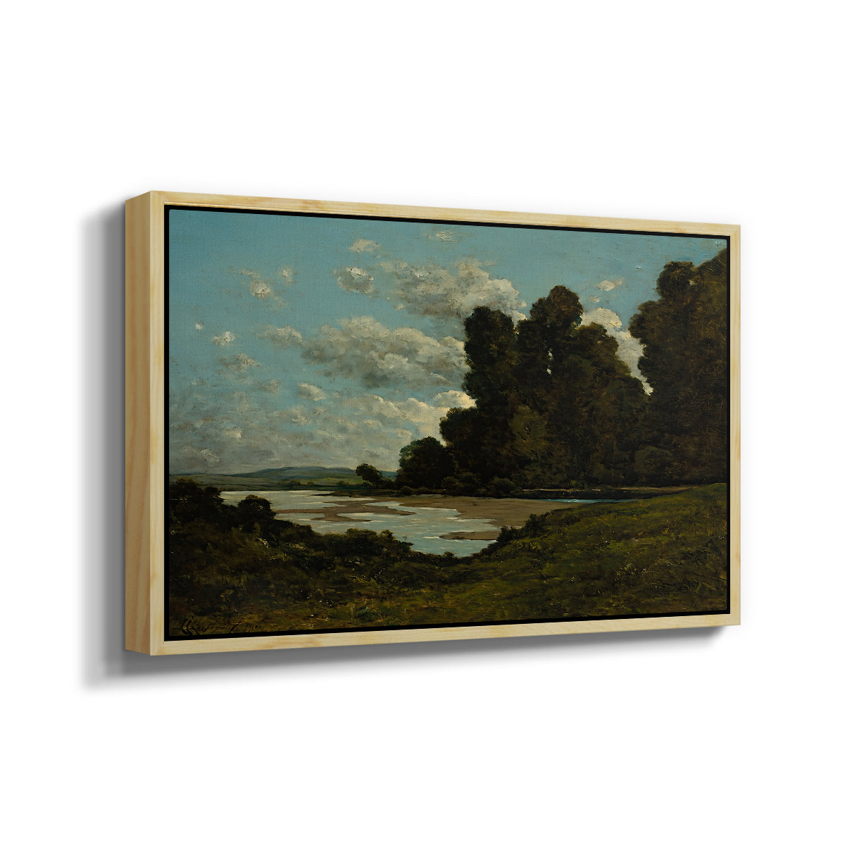 The River Loire at Nevers, 1901 - Floater Framed Canvas Print