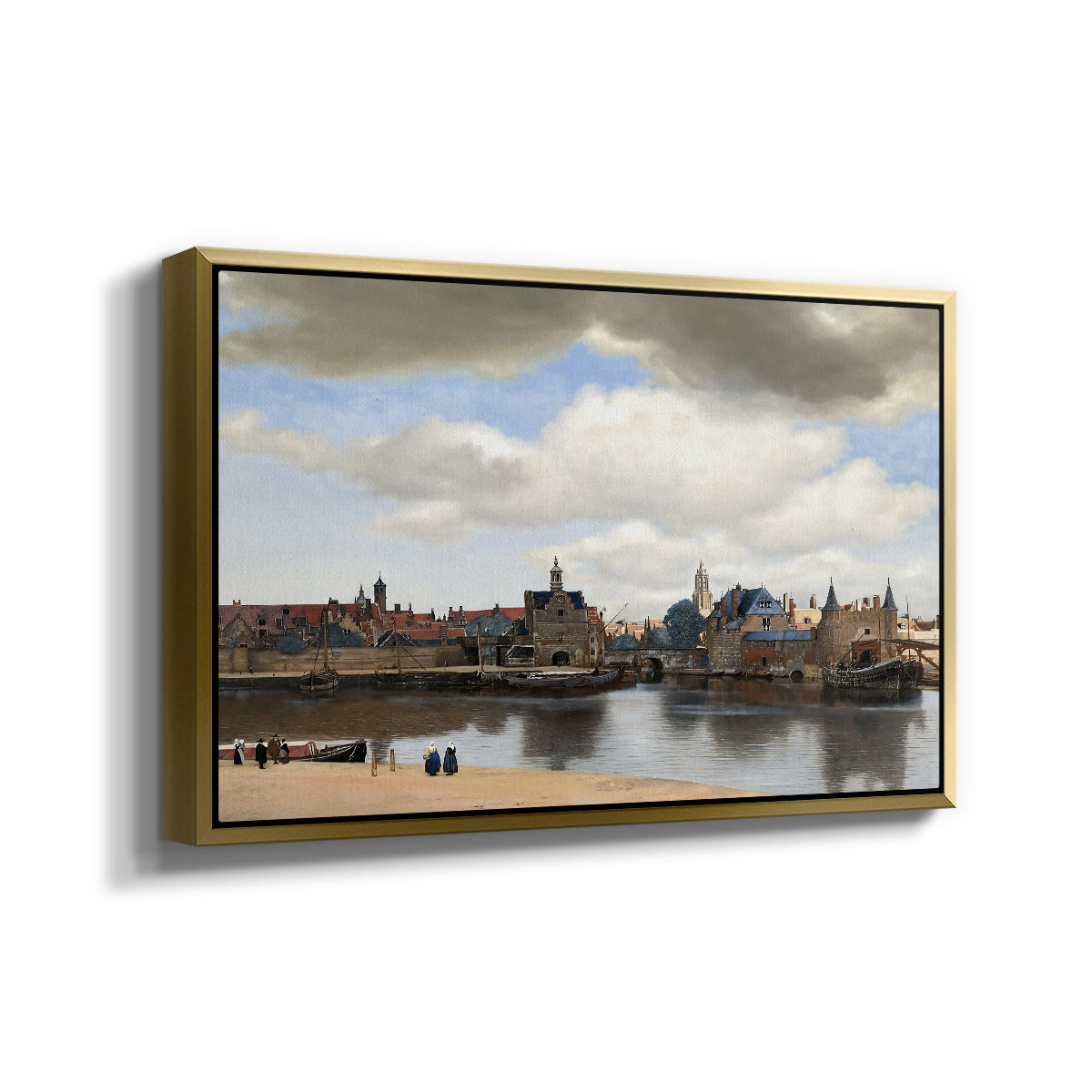 View of Delft, c. 1660-1661 - Floater Framed Canvas Print