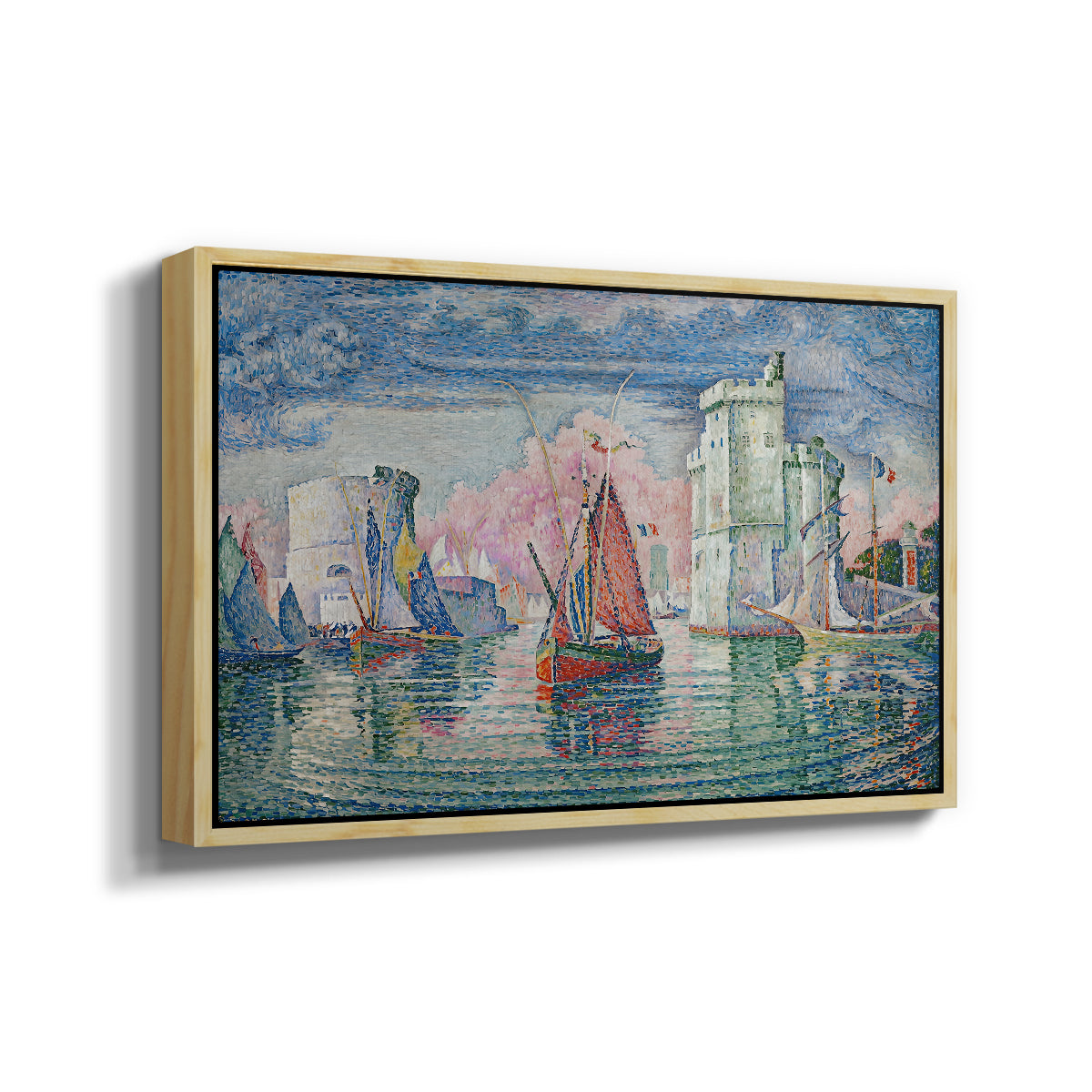 Entrance to the Port of La Rochelle, 1921 - Floater Framed Canvas Print