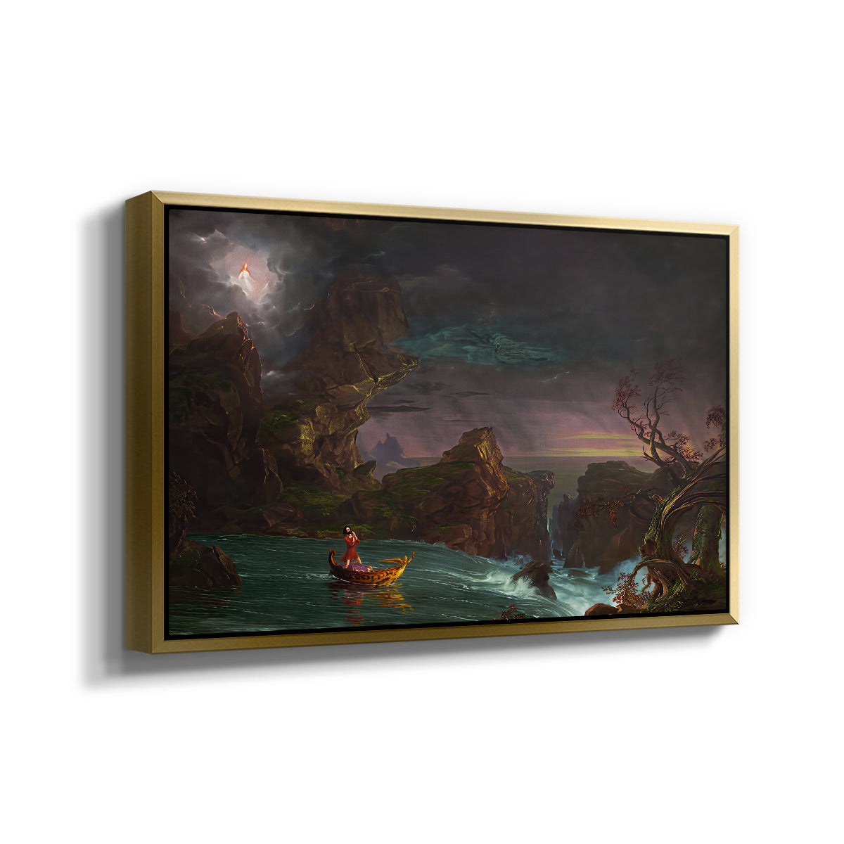 The Voyage of Life: Manhood, 1842 - Floater Framed Canvas Print