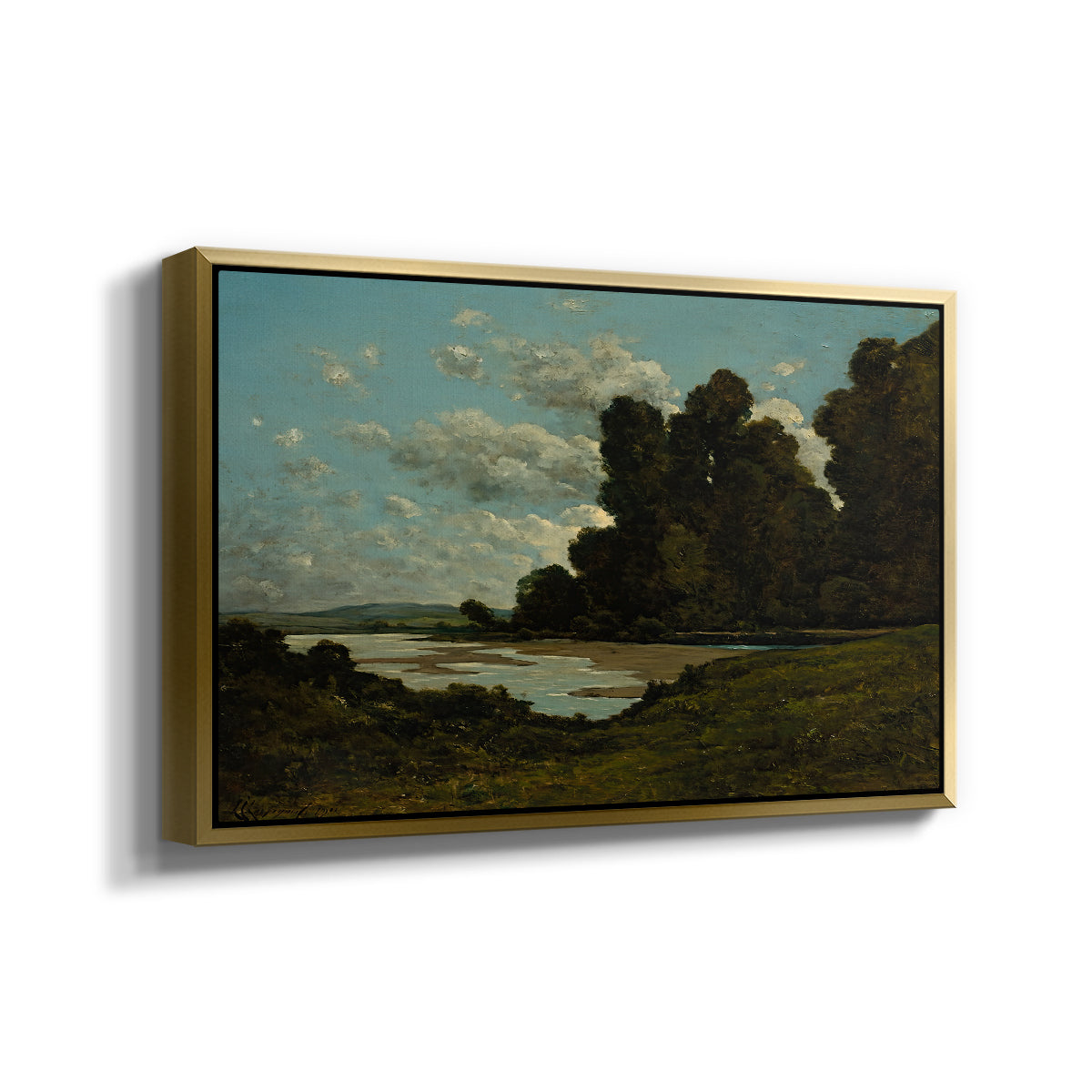 The River Loire at Nevers, 1901 - Floater Framed Canvas Print