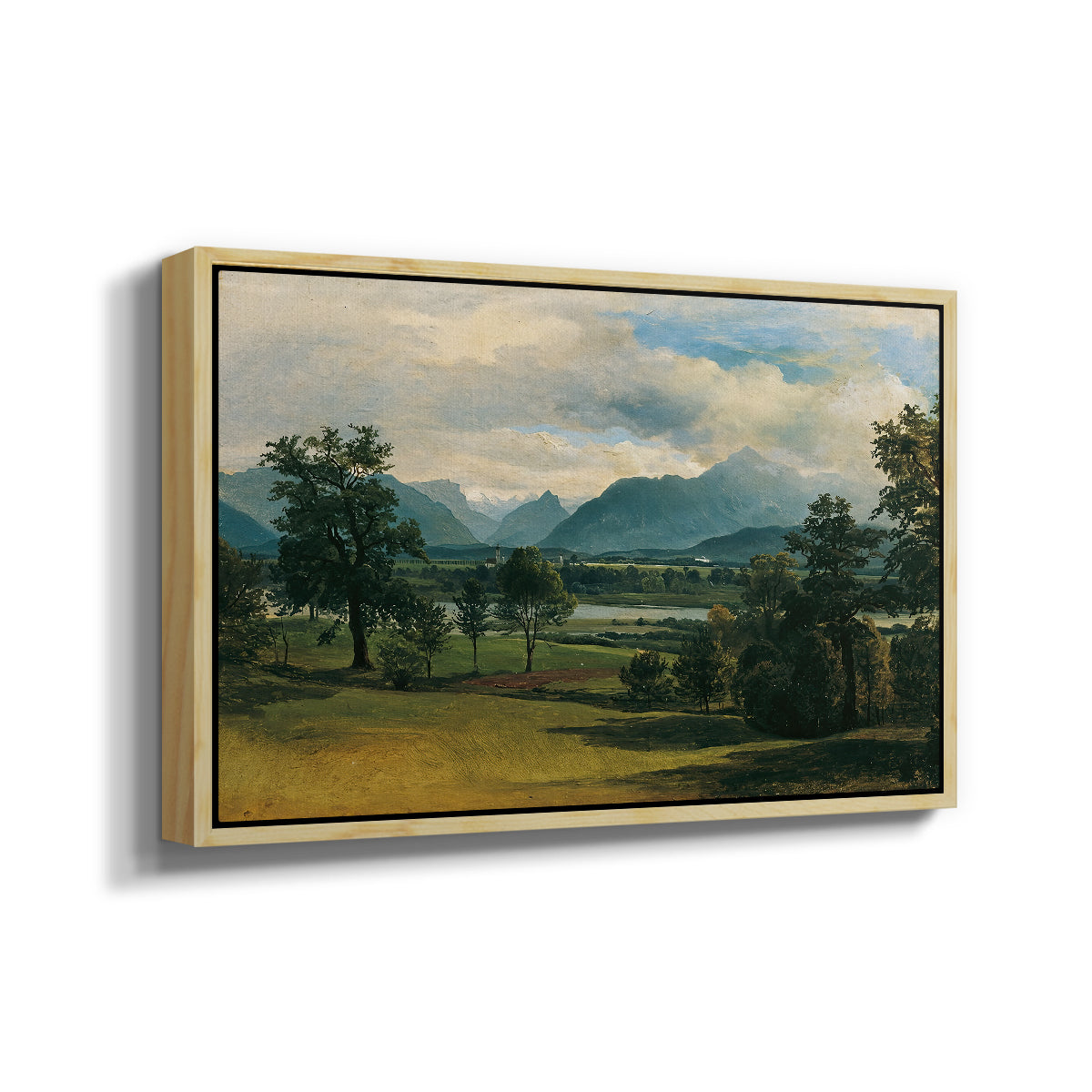 View of Liefering, 1830 - Floater Framed Canvas Print